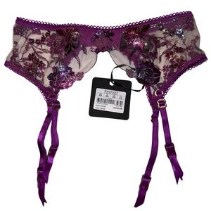 Honey Birdette Rainbow Lace Suspender